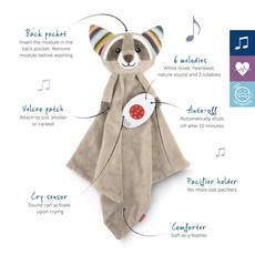 ZAZU Zazu Robin Baby Comforter with Heartbeat Sound