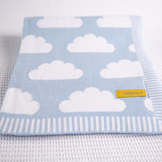 Babyboo Blankieboo Organic Cotton Blanket- Blue Clouds