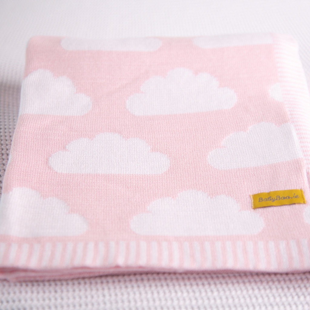Babyboo Blankieboo Organic Cotton Blanket- Pink Clouds