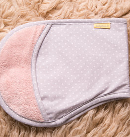 Babyboo Burpyboo Burp Towel-Blush Pink/ Grey Stars