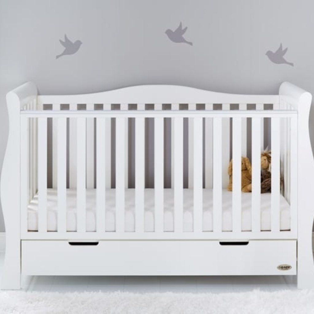Obaby Stamford Luxe Cot Bed - White