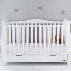 Obaby Stamford Luxe Cot Bed - White
