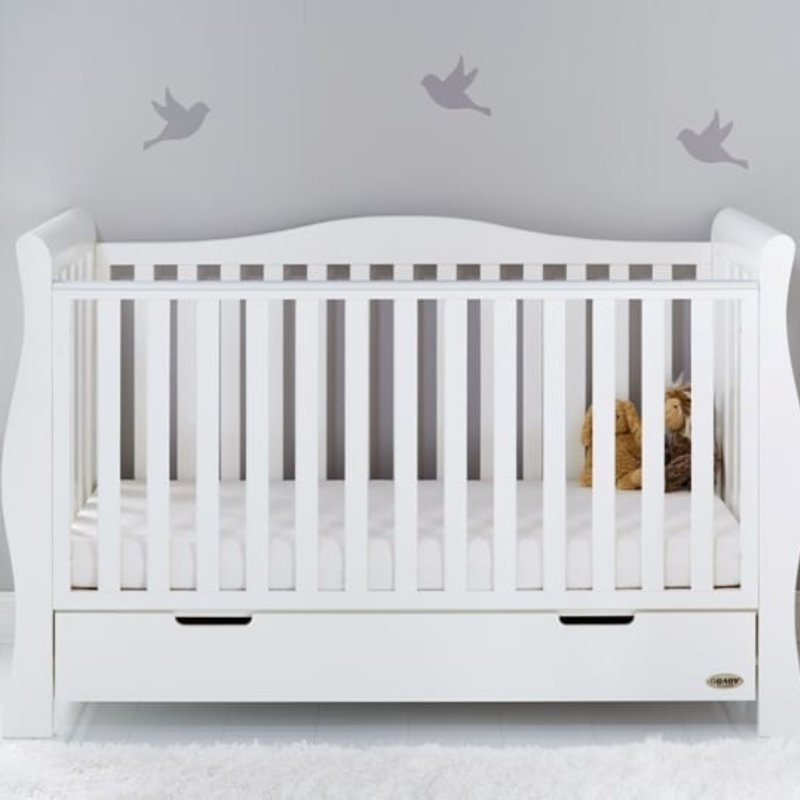 Obaby Stamford Luxe Cot Bed - White
