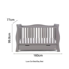 Obaby Stamford Luxe Cot Bed - Taupe Grey