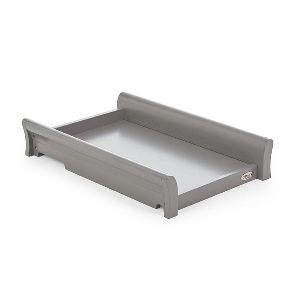 Obaby Obaby Stamford Sleigh Cot Top Changer - Taupe Grey