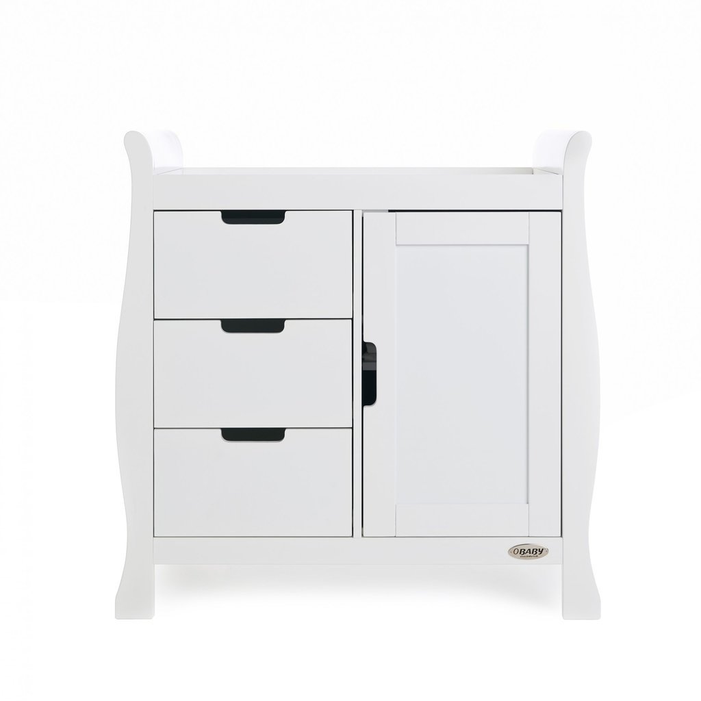 Obaby Obaby Stamford Luxe Sleigh 3 Piece Room Set - White
