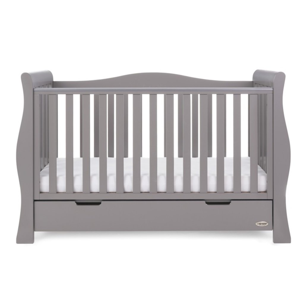 Obaby Obaby Stamford Luxe Sleigh 3 Piece Room Set - Taupe Grey