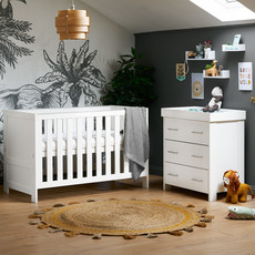 Obaby Obaby Nika 2 Piece Room Set - White Wash