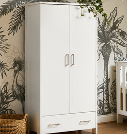 Obaby Obaby Nika Double Wardrobe - White Wash