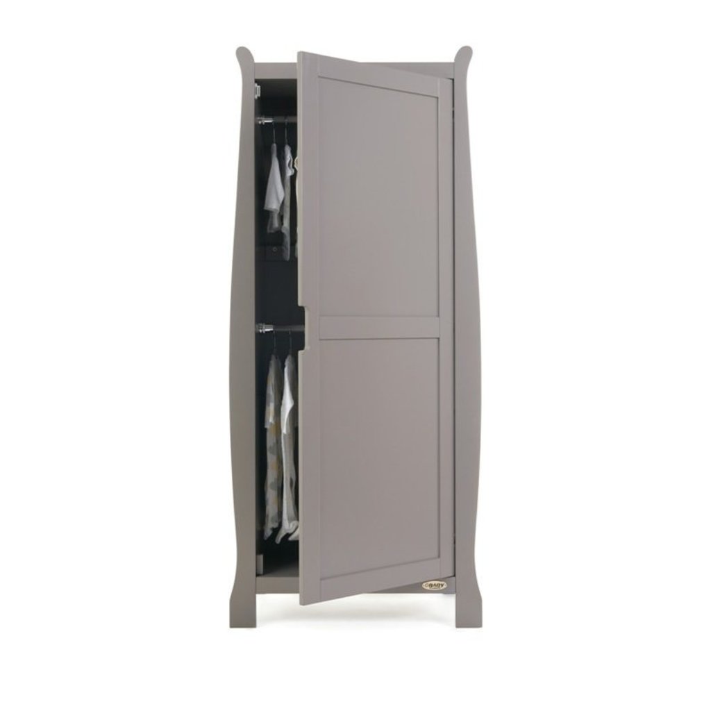 Obaby Obaby Stamford Sleigh Single Wardrobe - Taupe Grey