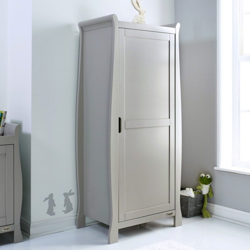 Obaby Obaby Stamford Sleigh Single Wardrobe - Warm Grey