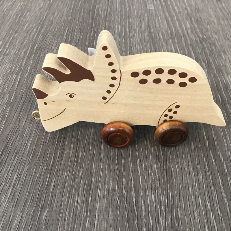 Natural Train Letters Triceratops