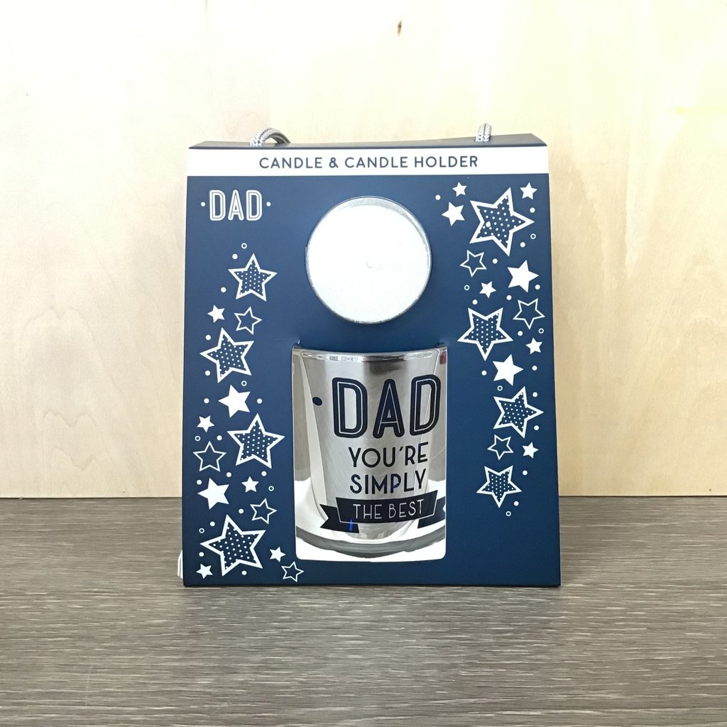 Dad Sentimental Candle & Candle Holder