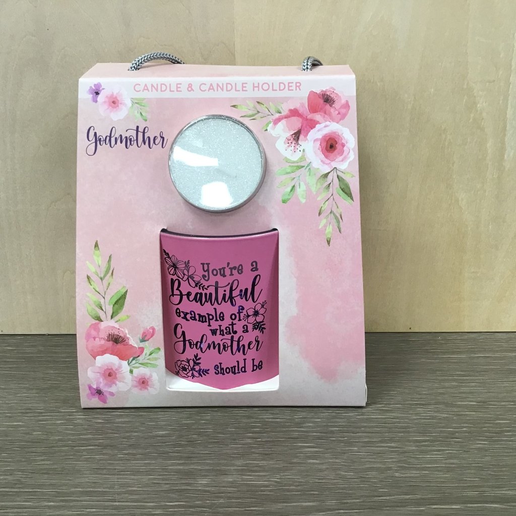 Godmother Sentimental Candle & Candle Holder