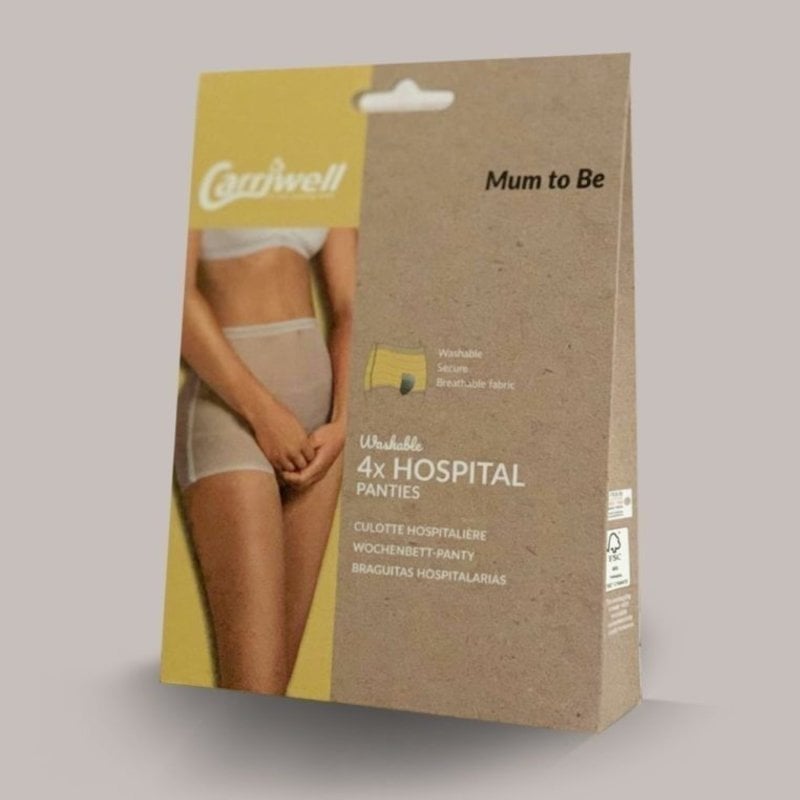 Carriwell 4 Pack Hospital Panties - One Size / White