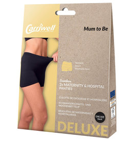 Carriwell 2 Pack Deluxe Maternity And Hospital Panties - Black / One Size