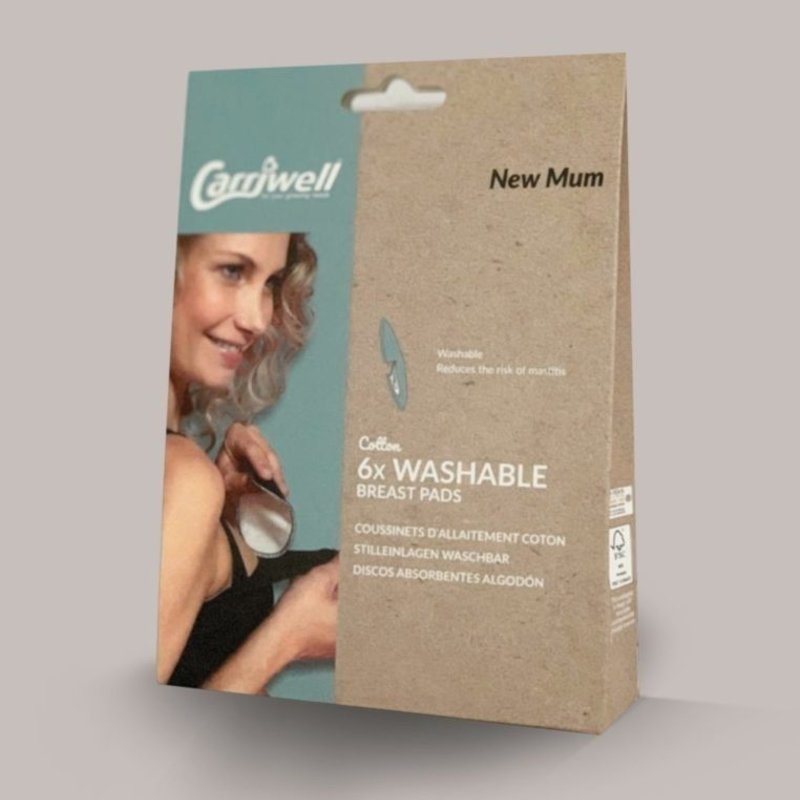 Carriwell 6 Pack Washable Breast Pads - White
