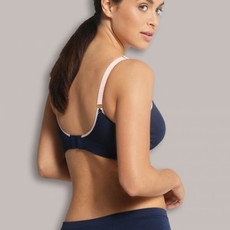 Carriwell Original Maternity And Nursing Bra - Navy And Pink / Large