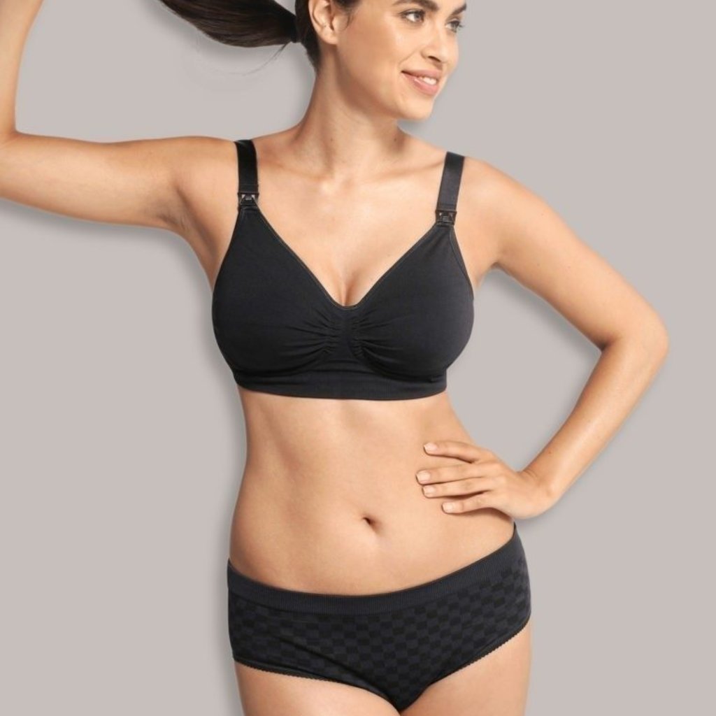 Carriwell Maternity And Nursing Bra With CarriGel Support -Black / Medium