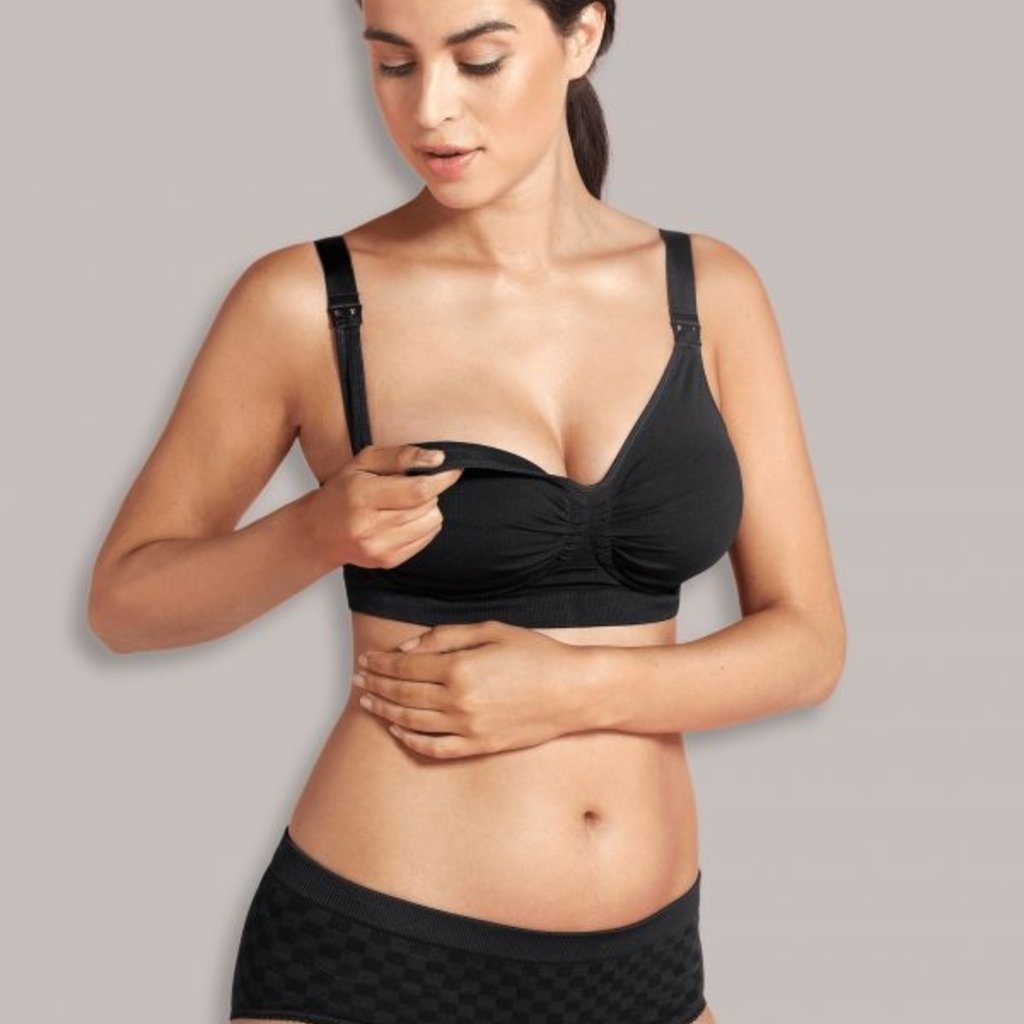 Carriwell Maternity And Nursing Bra With  CarriGel Support -Black / Large