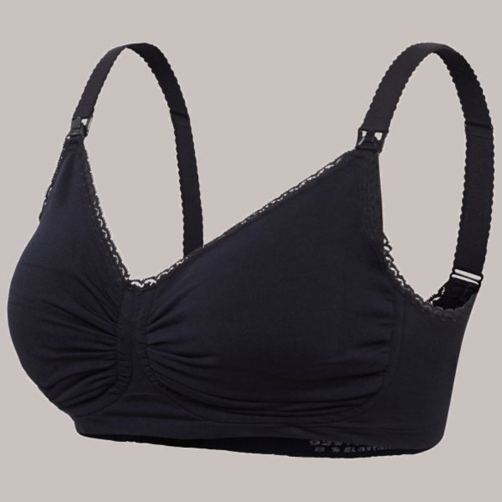 Carriwell Maternity And Nursing Bra With Padded CarriGel Support - Black / Large