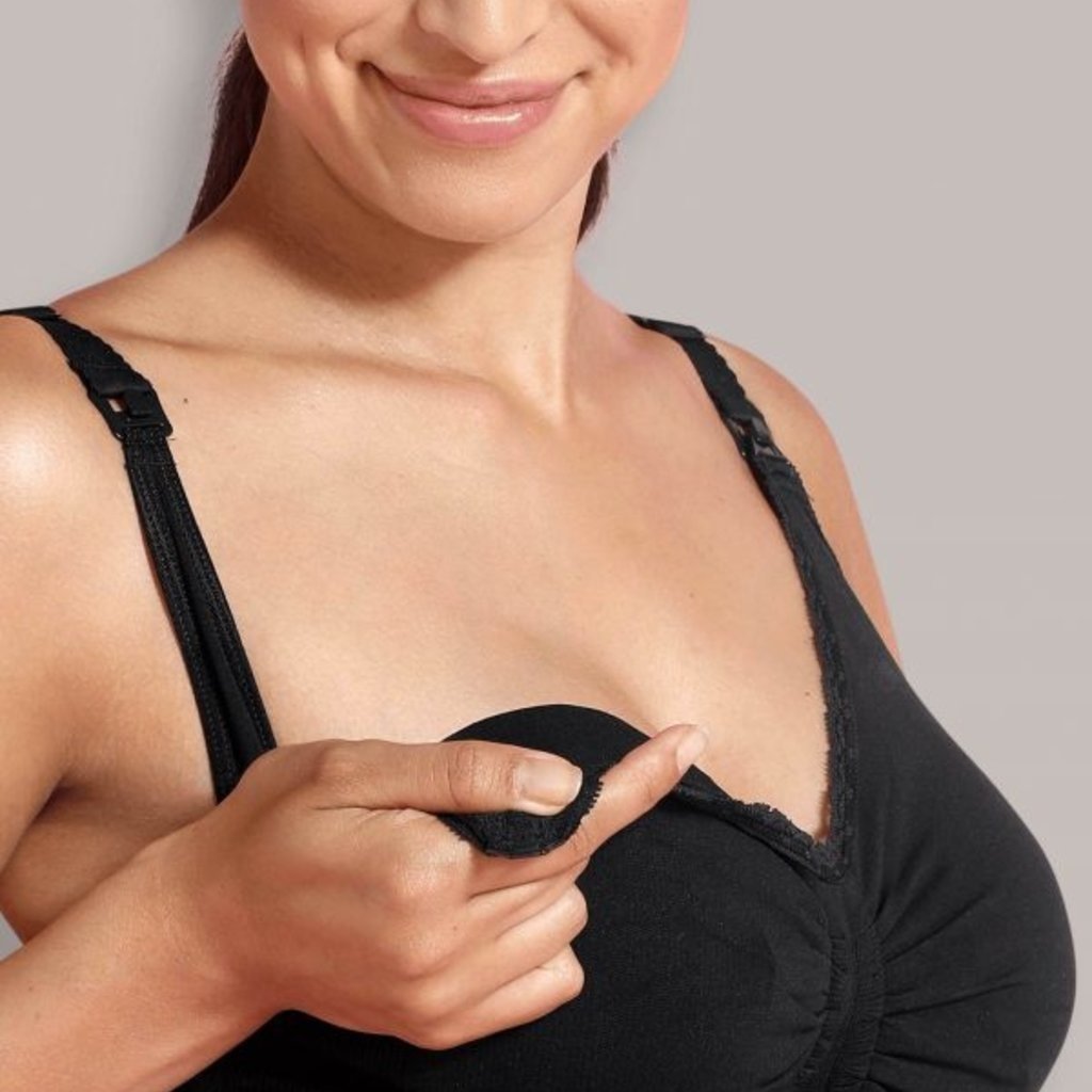 Carriwell Maternity And Nursing Bra With Padded CarriGel Support - Black / Extra Large