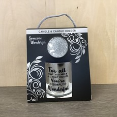 Someone Wonderful Sentiment Candle & Candle Holder