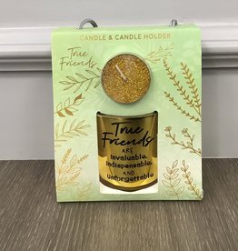 True Friends Sentimental Candle & Candle Holder