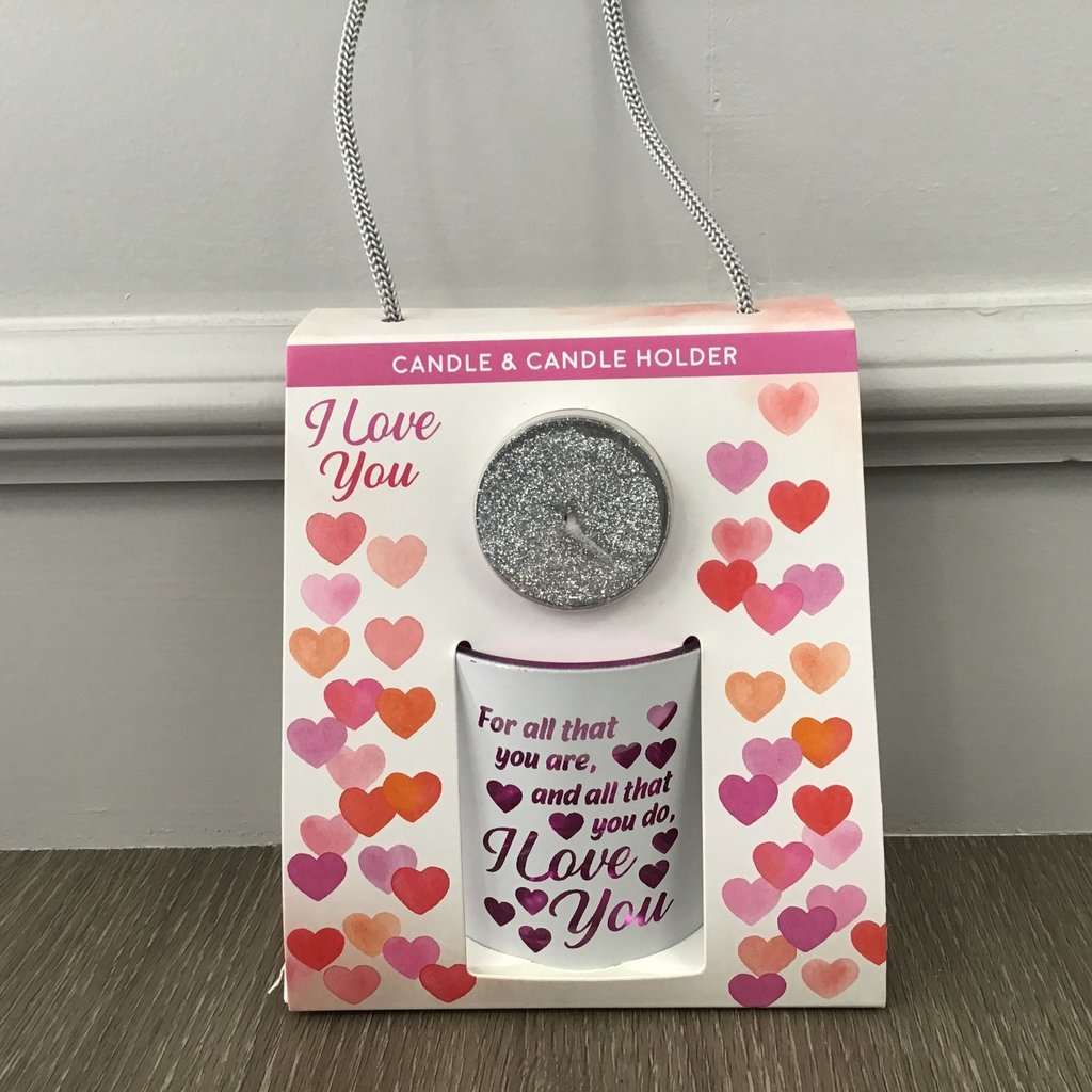 I Love You Sentimental Candle & Candle Holder