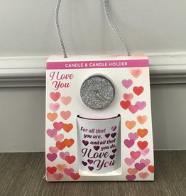 I Love You Sentimental Candle & Candle Holder