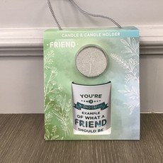 Friend Sentimental Candle & Candle Holder(green)