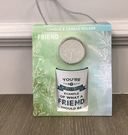 Friend Sentimental Candle & Candle Holder(green)