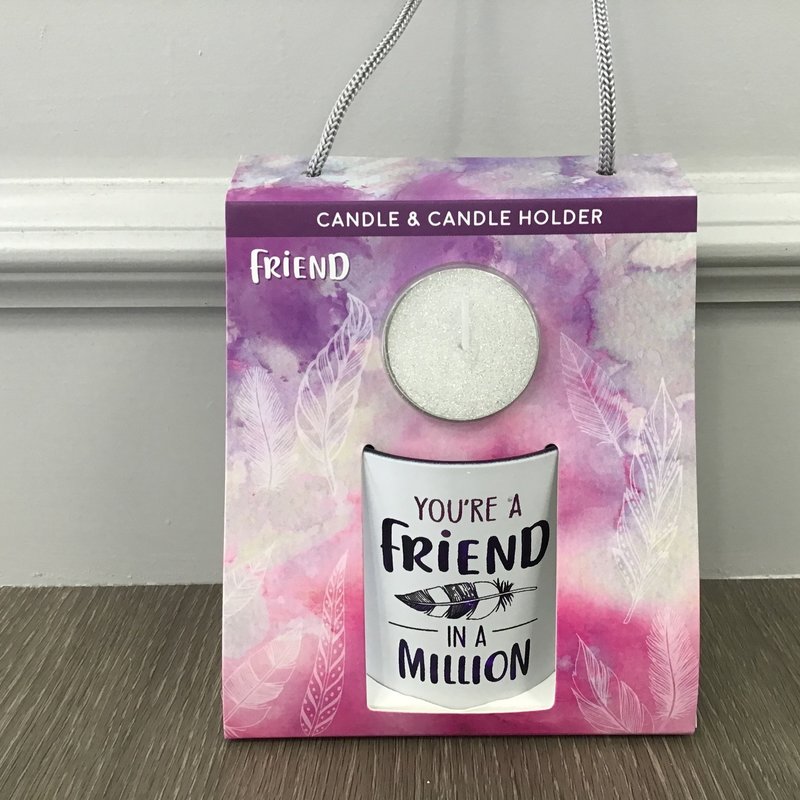 Friend Sentimental Candle & Candle Holder(purple)