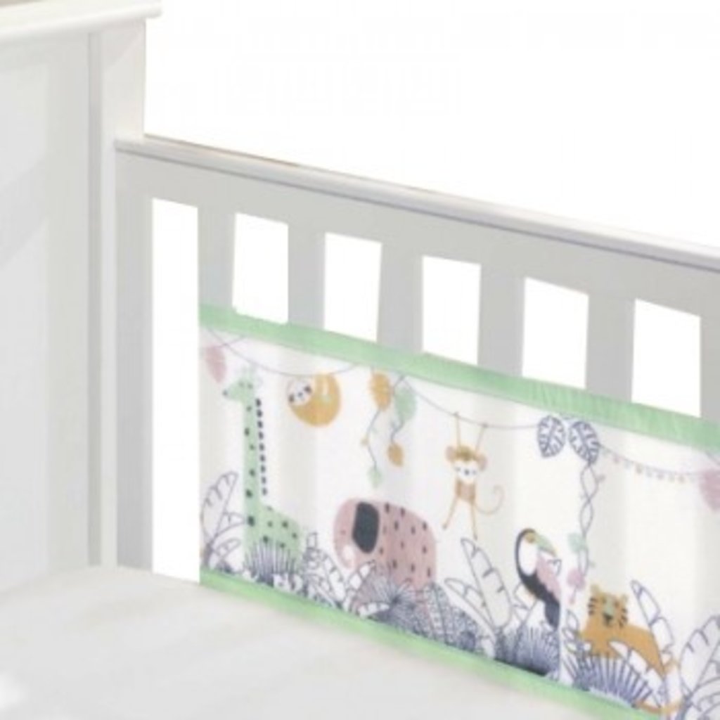 Breathable Baby Breathable  Mesh Cot Liner Rainforest