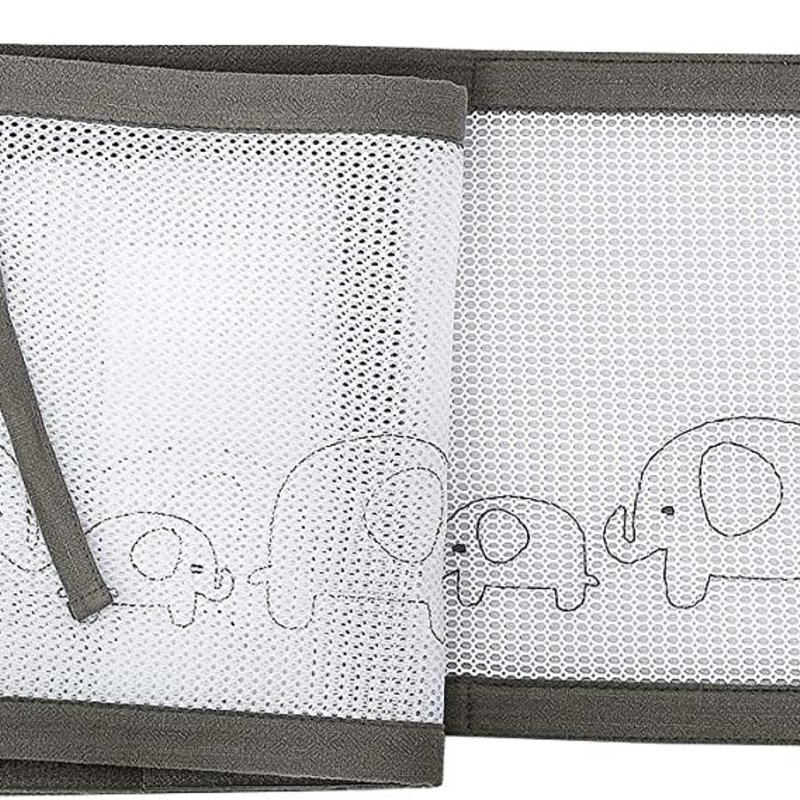Breathable Baby Breathable Deluxe  Mesh Cot Liner Elephant Parade