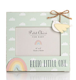 Petit Cheri Bird And Rainbow Frame  "Hello Little One"  6"x4"