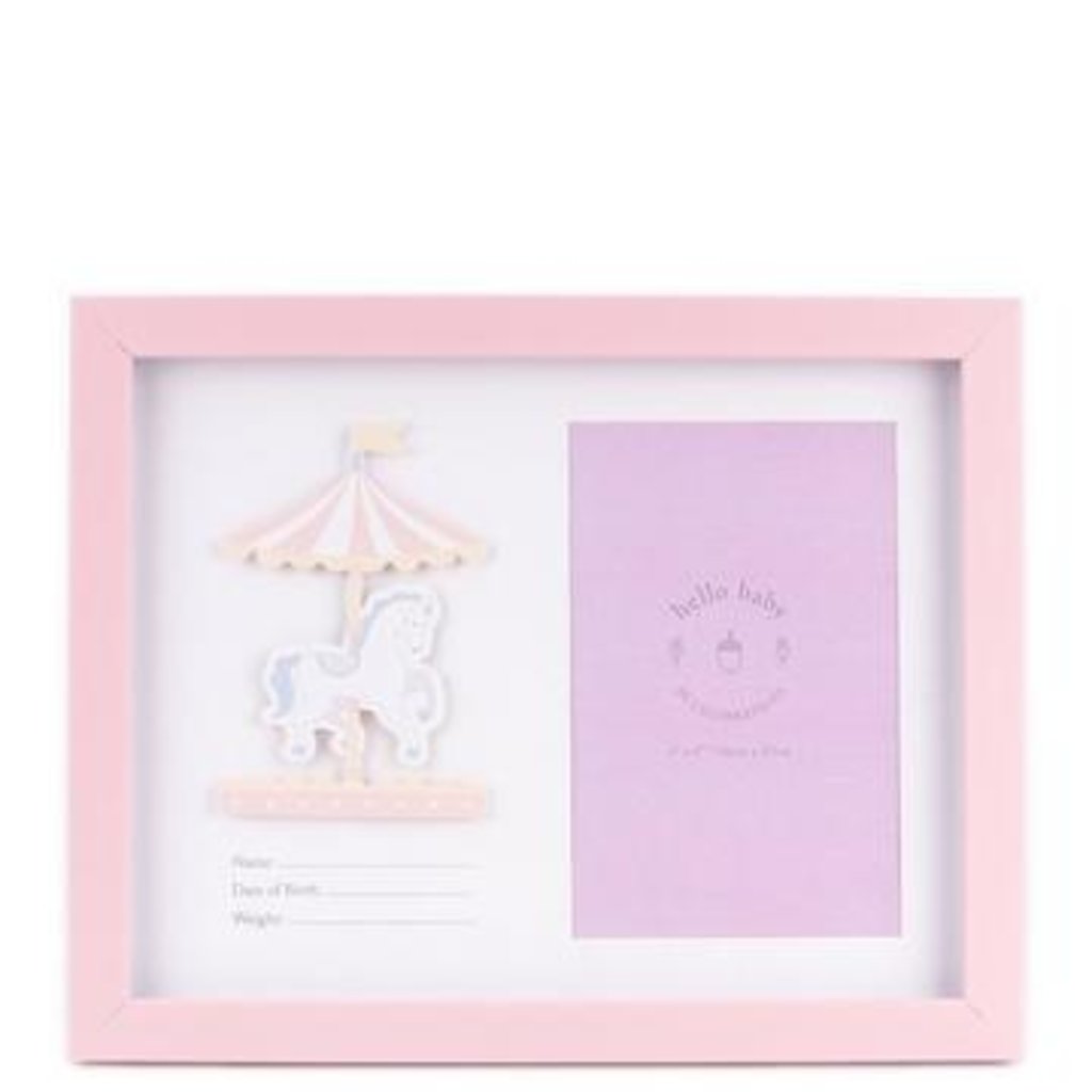 Hello Baby Data Photo Frame - Baby Girl 4" X 6"