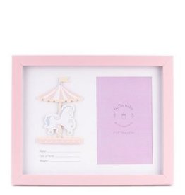 Hello Baby Data Photo Frame - Baby Girl 4" X 6"