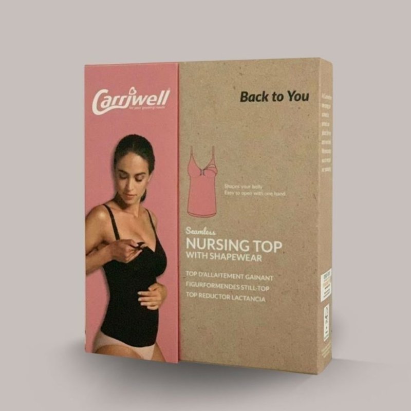 Carriwell Nursing Top With Shapewear - Black / Extra Large