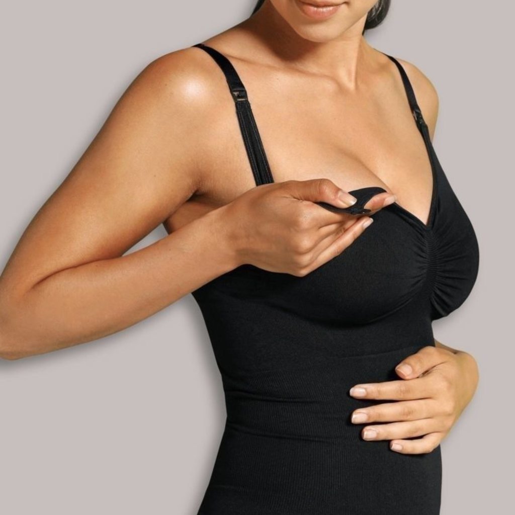 Carriwell Nursing Top With Shapewear - Black / Extra Large