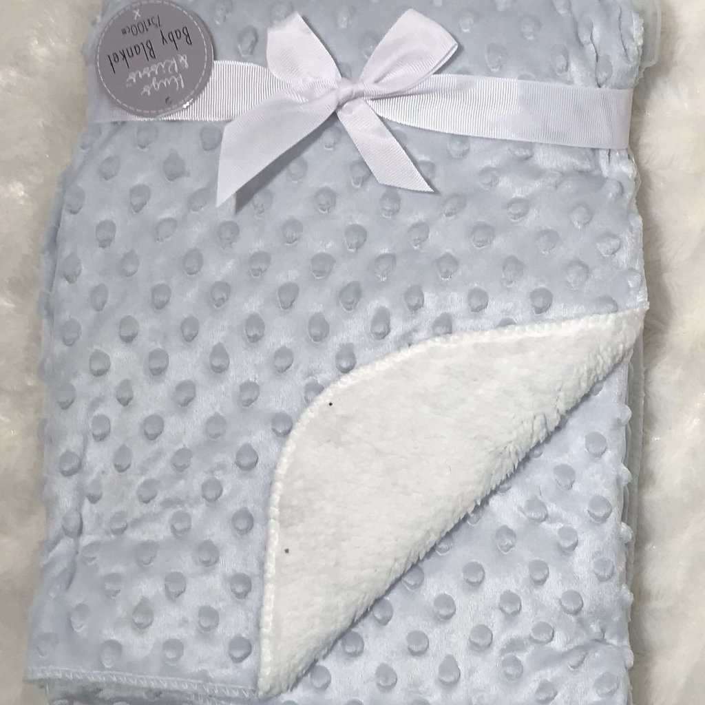 Hugs & Kisses  Fleece/Dimple Blanket Blue