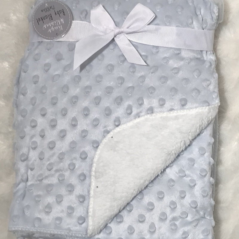 Hugs & Kisses  Fleece/Dimple Blanket Blue