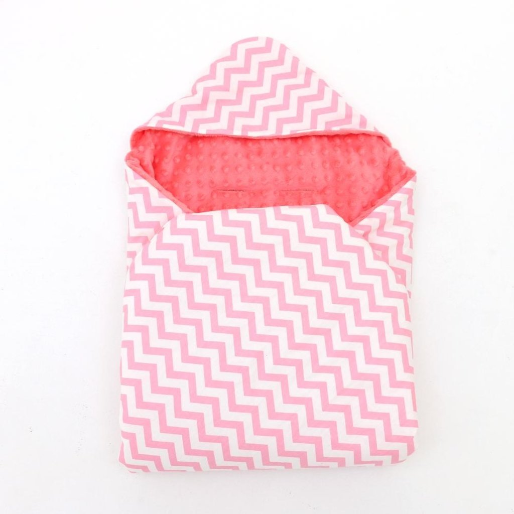Little Love Little Love Pink Chevron Travel Blanket 3 Point