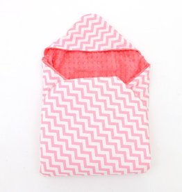 Little Love Little Love Pink Chevron Travel Blanket 3 Point