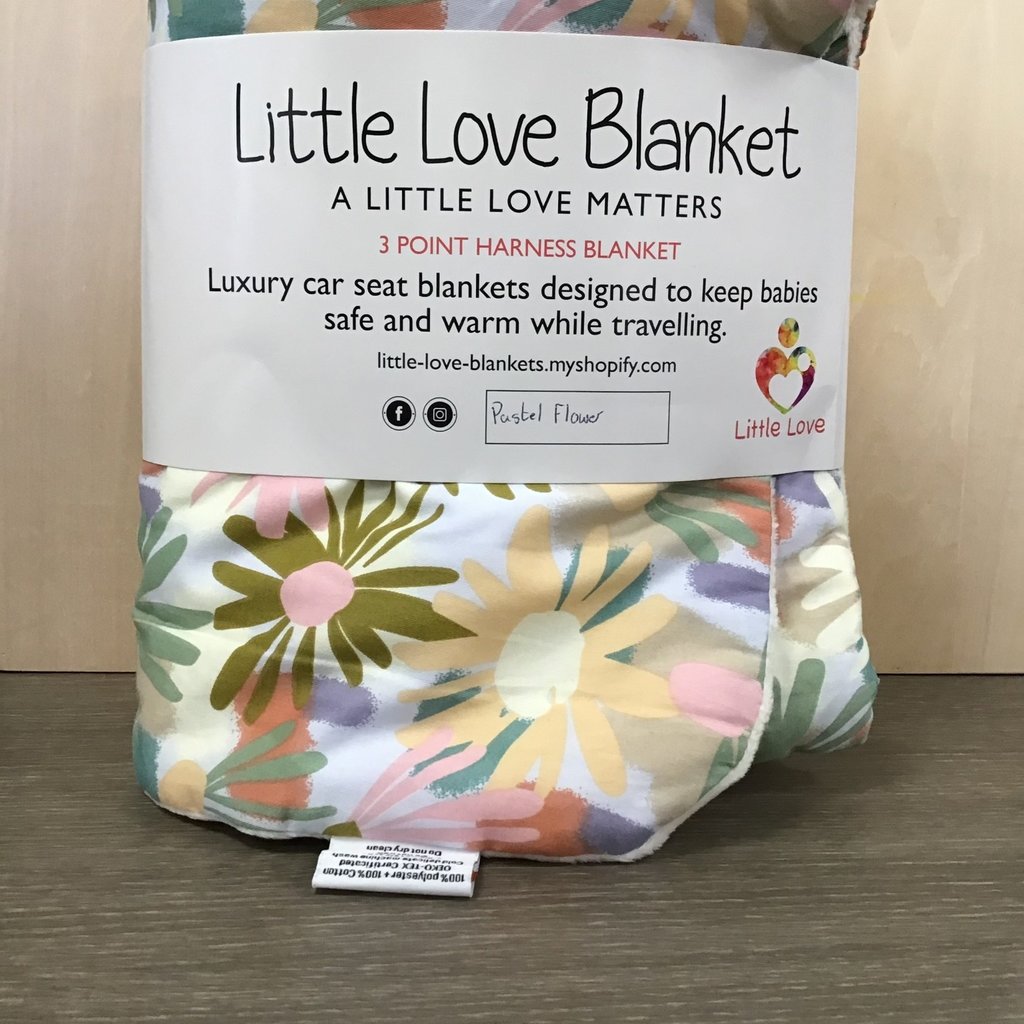Little Love Little Love Pastel Flower Travel Blanket 3 point
