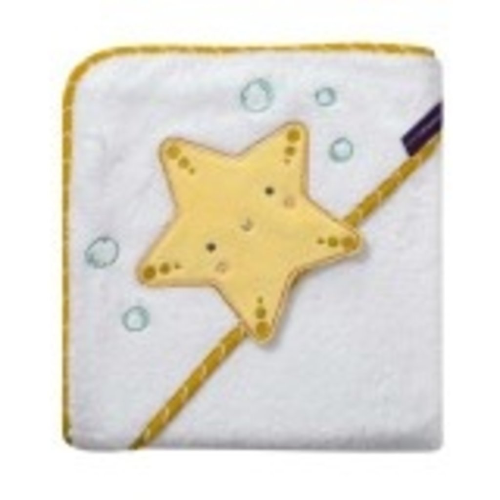 Clevamama Clevamama Apron Bath Towel Star White & Mustard
