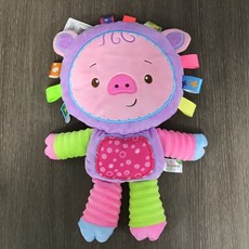 Baby Bow Animal Comforter Taggie Toy - Pig