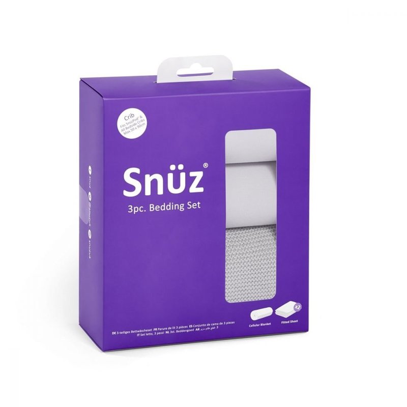 Snuz Snuz- 3pc Crib Bedding Set- Grey