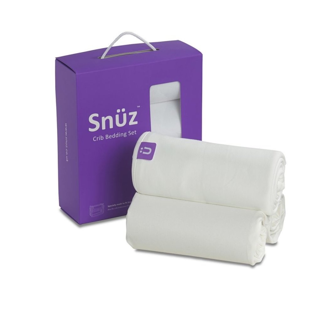 Snuz Snuz- 3PC Bedding Crib Set- White