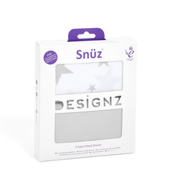 Snuz Snuz 2 Pack Crib Fitted Sheets- Stars